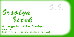 orsolya vitek business card